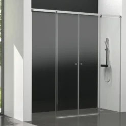Mampara de baño Kala 4C con cristal transparente (2 puertas correderas y 2 fijos)