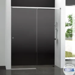 Mampara de baño Kala 2C con cristal transparente y con totalCLEAN (1 puerta corredera y 1 fijo)