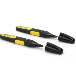 Marcador negro permanente de punta biselada STANLEY