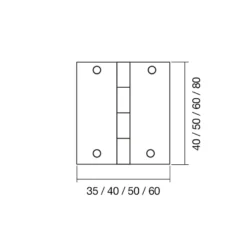 M-307 - Bisagra de librillo acero inox