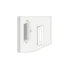 MED - Cazoleta rectangular para encastrar en puerta corredera tornillos ocultos