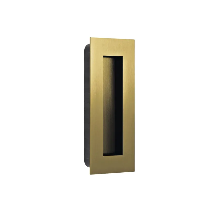 MED - Cazoleta rectangular para encastrar en puerta corredera tornillos ocultos