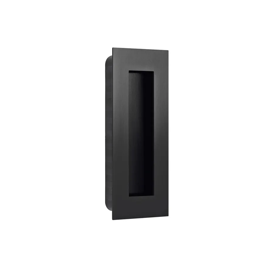MED - Cazoleta rectangular para encastrar en puerta corredera tornillos ocultos