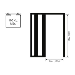 MEKKIT3D - Armazón modular en kit para cartón yeso y puerta de hoja única/doble