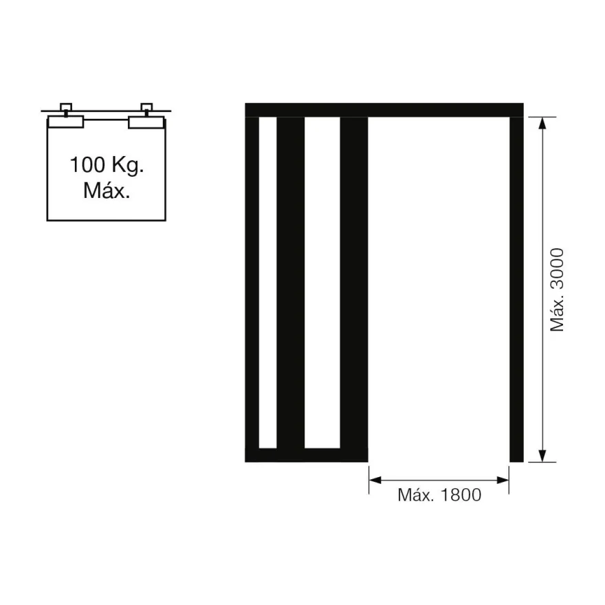 MEKKIT3D - Armazón modular en kit para cartón yeso y puerta de hoja única/doble