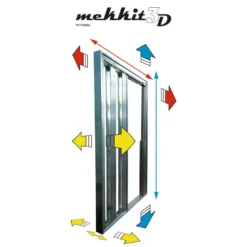 MEKKIT3D - Armazón modular en kit para cartón yeso y puerta de hoja única/doble