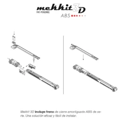 MEKKIT3D - Armazón modular en kit para cartón yeso y puerta de hoja única/doble