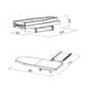 Mesa de planchar plegable y giratoria para armario