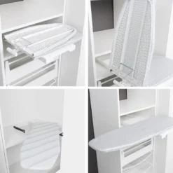 Mesa de planchar plegable y giratoria para armario