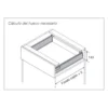 MILAN - Cajón metálico INTERIOR apertura expulsión PUSH (h=121/40 Kg)