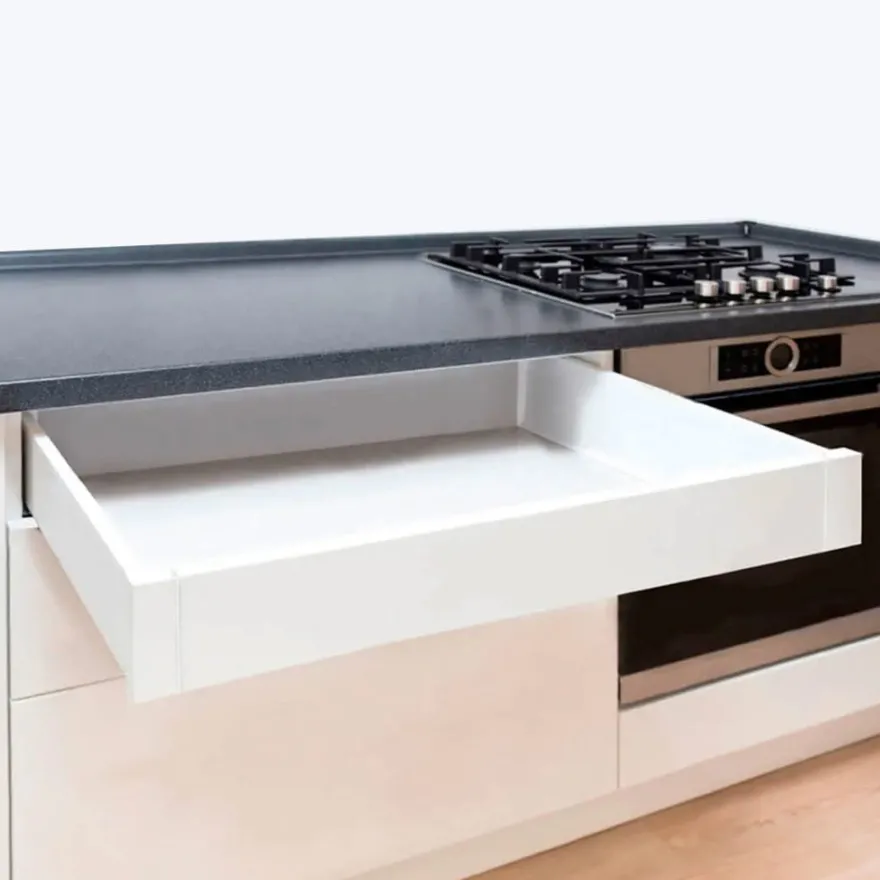 MILAN - Cajón metálico INTERIOR apertura por expulsión PUSH ( h=89/40 Kg)