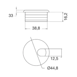 MINI TONDO - Pasacables para encastrar