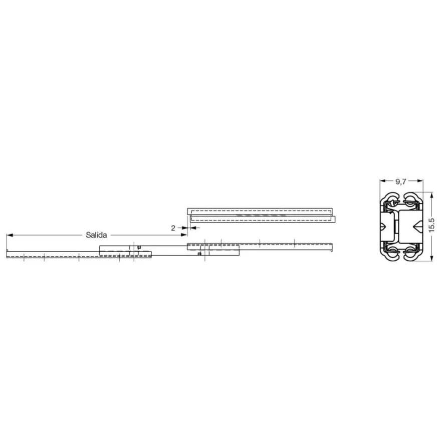MINOX - Mini guía extracción total de 3 cuerpos para espacios reducidos
