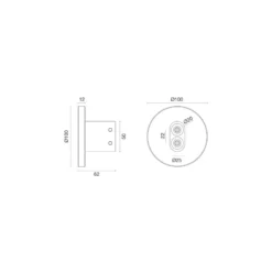 MOD FINE - Pomo fijo circular Ø100