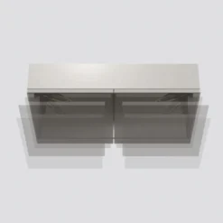 MONOFLAT LIN-X 800 - Jgo. de bisagras para puertas de armario paralelas enrasadas