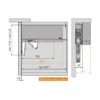 Motor elevador para modelo compacto de aventos Blum HK Top