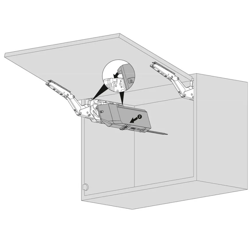 Motor elevador para modelo compacto de aventos Blum HK Top