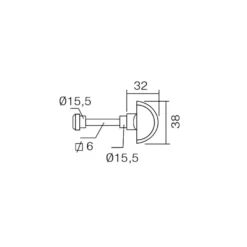 Muletilla para puerta de 35 mm. R/42
