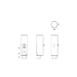 NATUR - Dispensador manual para pared con bomba de jabón líquido