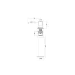 NATUR - Dispensador manual para encastrar con bomba de jabón líquido