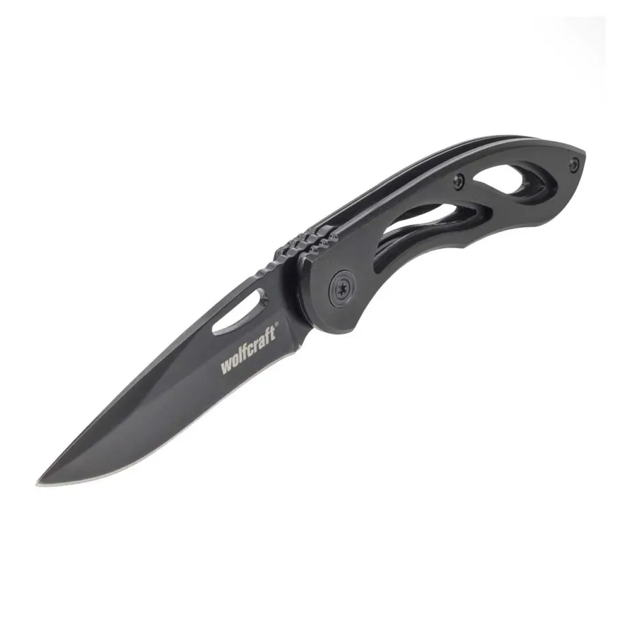 Navaja plegable de filo liso Wolfcraft