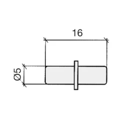 NECO - Portaestante tubular con goma para baldas