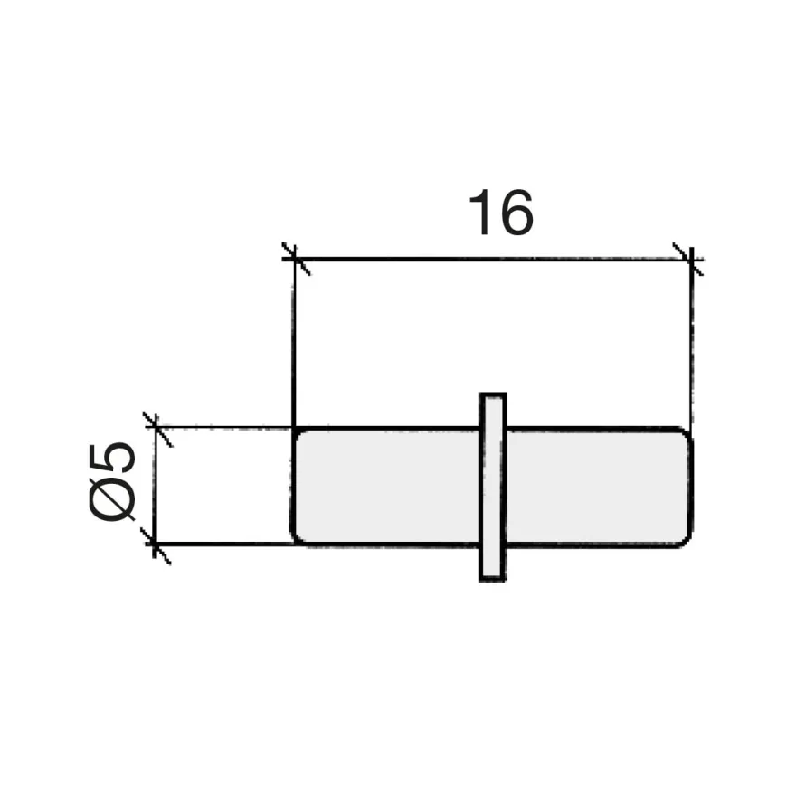 NECO - Portaestante tubular con goma para baldas