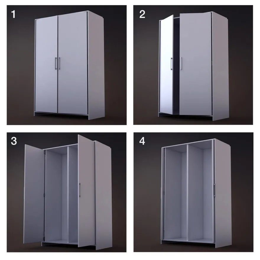NEW DARWIN 2.0 - Sistema para puertas batientes escamoteables de hoja única con cierre amortiguado