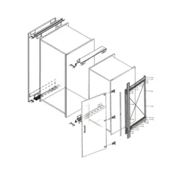 NEW DARWIN 2.0 - Sistema para puertas batientes escamoteables de hoja única con cierre amortiguado
