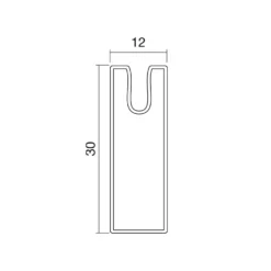 NEW KERRI - Barra de armario curva rectangular con antideslizante