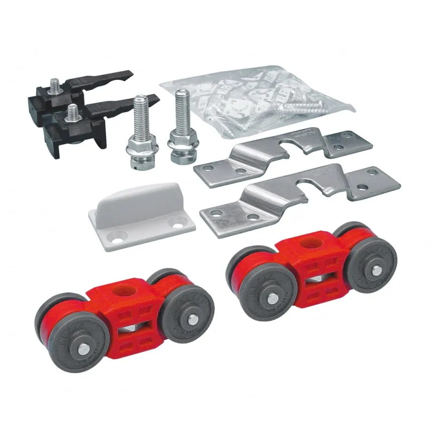 NK 50 - Accesorios estándar o retráctiles para 1 puerta corredera de madera de hasta 50 Kg.