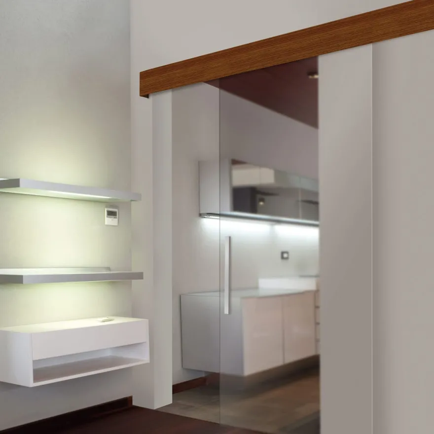 NK GLASS 45/80 - Accesorios para puertas correderas de vidrio máx. 80 Kg./hoja