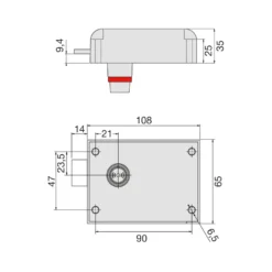 OJMAR OTS 20 Batteryless - Cerradura electromecánica sin pilas de autonomía ilimitada