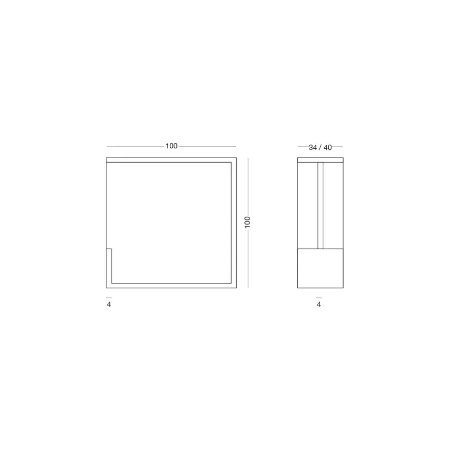 PART - Tirador de puerta corredera para embutir al canto