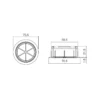 Pasacables circular con goma