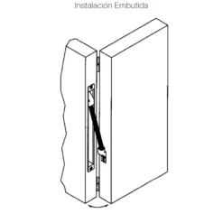 Pasacables embutido para puertas