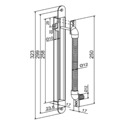 Pasacables embutido para puertas