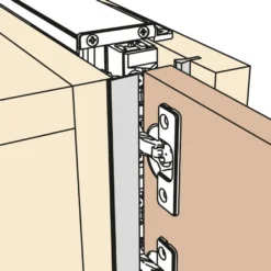 Perfil embellecedor frontal para EXEDRA hoja única