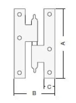 Pernios Puertas de Paso Pala redonda con Nudo final alto Modelo BR-SPR