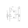 Picaportes de caja Magnéticos AYR 819 Con bloqueo para muletilla de distancia entre centros de 70 mm