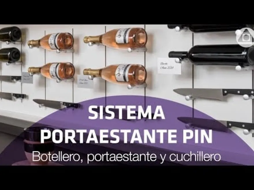 PIN - Botellero y portaestante para perfil sin anclaje
