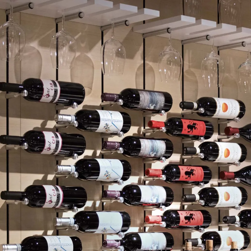 PIN - Botellero y portaestante para perfil sin anclaje