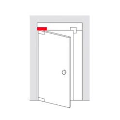 Pivote superior costado madera-vidrio para cierrapuertas y puerta de vidrio