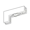 Pivote superior costado vidrio-vidrio para cierrapuertas y puertas de cristal