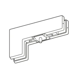 Pivote superior costado vidrio-vidrio para cierrapuertas y puertas de cristal