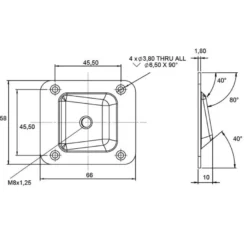 Placa inclinada para la fijación de patas