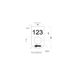 Placas adhesivas numeradas para las cerraduras monedero de taquilla o de cadena