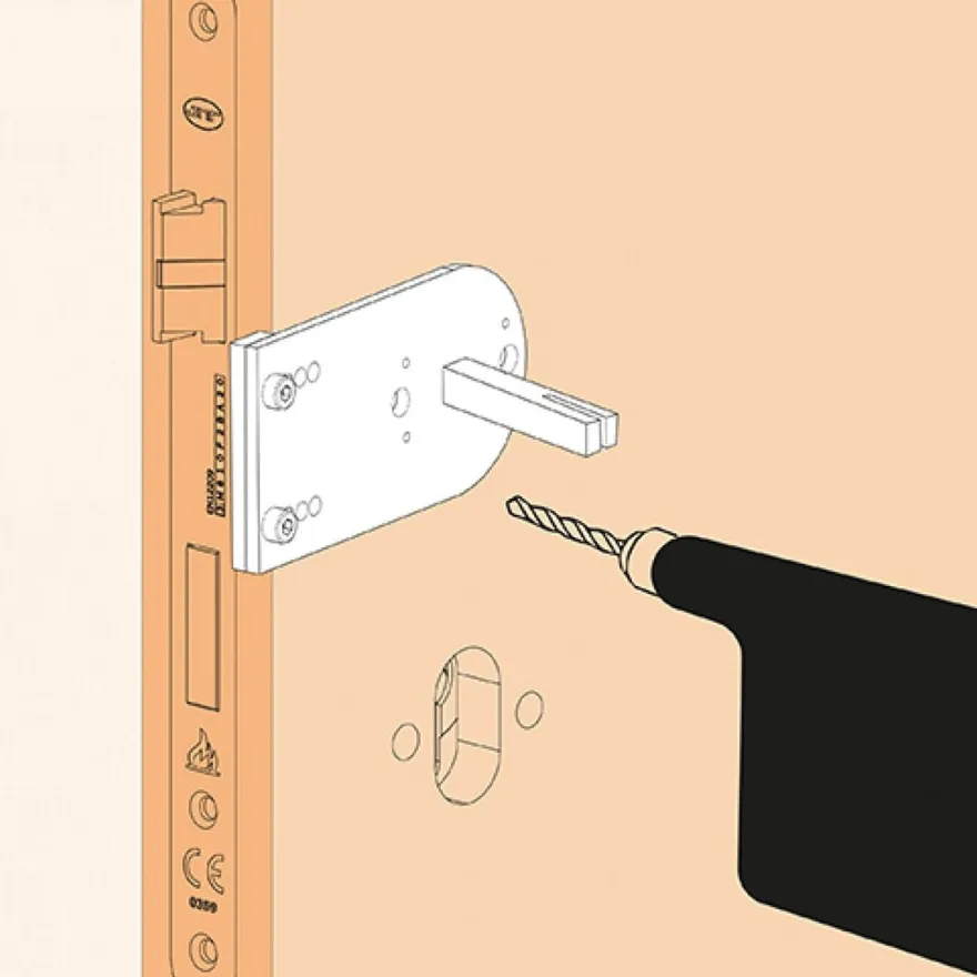Plantilla para la instalación de manillas