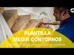 Plantilla para medir contornos de peldaños