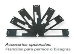 Plantillas de pernios, cerraduras y picaportes para fresadora Virutex FR129